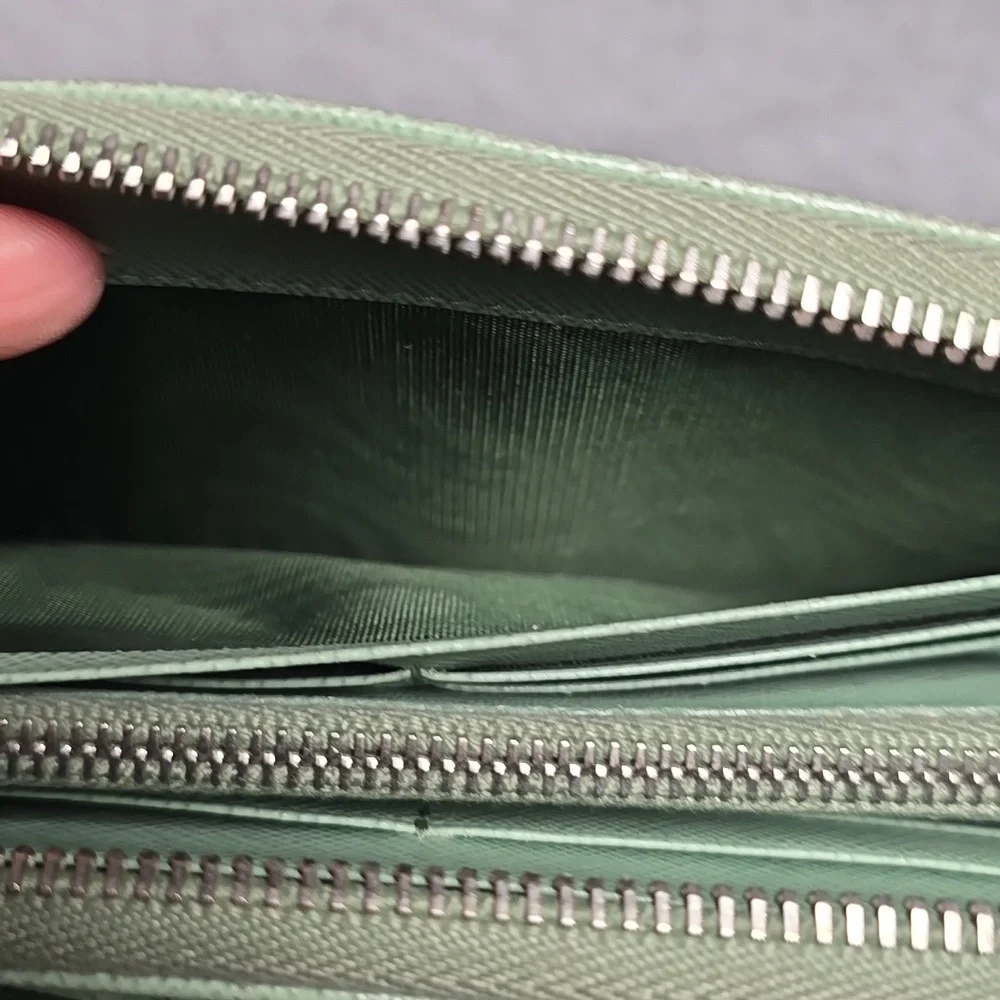 Prada Saffiano Fiocco Acqaumarine Long Wallet - Picture 10 of 16